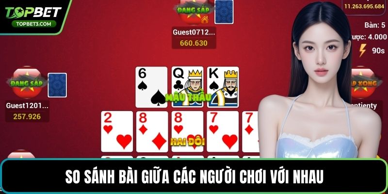 So sánh bài giữa các người chơi với nhau